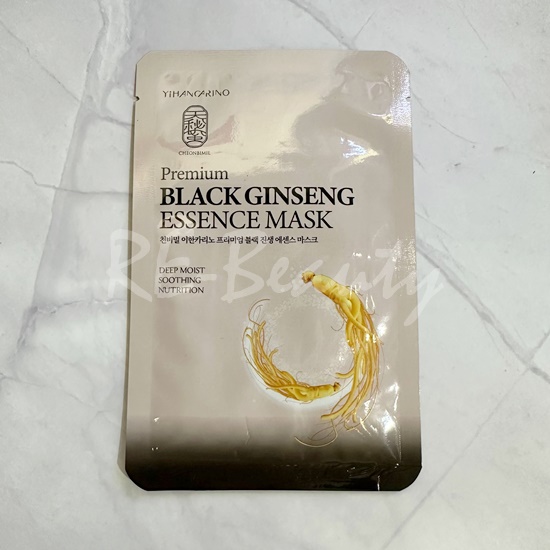 CHEONBIMIL YihanCarino Premium Black Ginseng Essence Mask 水盈滋養黑蔘面膜 10片