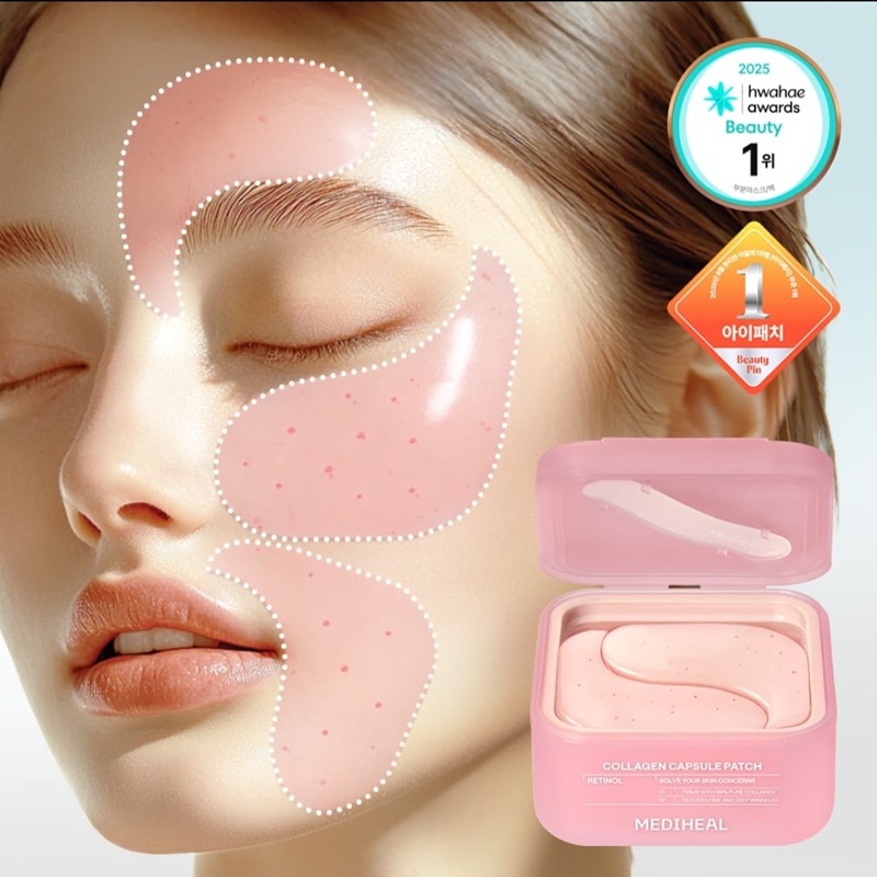 MEDIHEAL Collagen Capsule Patch Retinol 視黃醇膠原蛋白水凝眼膜
