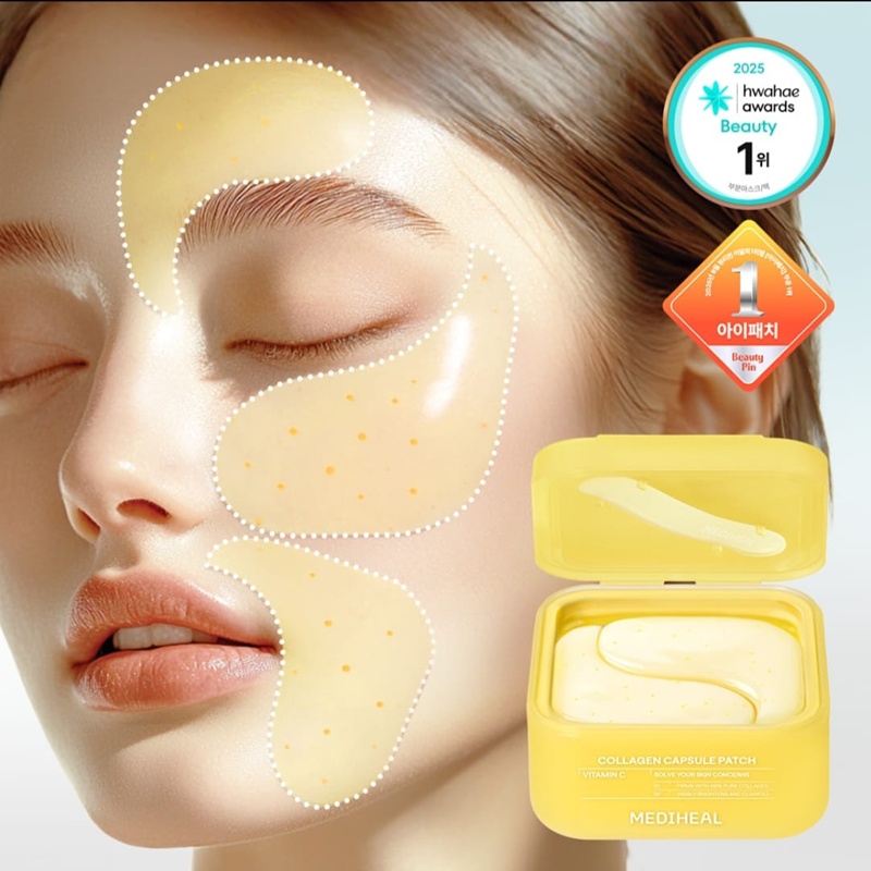 MEDIHEAL Collagen Capsule Patch Vitamin C 維他命膠原蛋白水凝眼膜