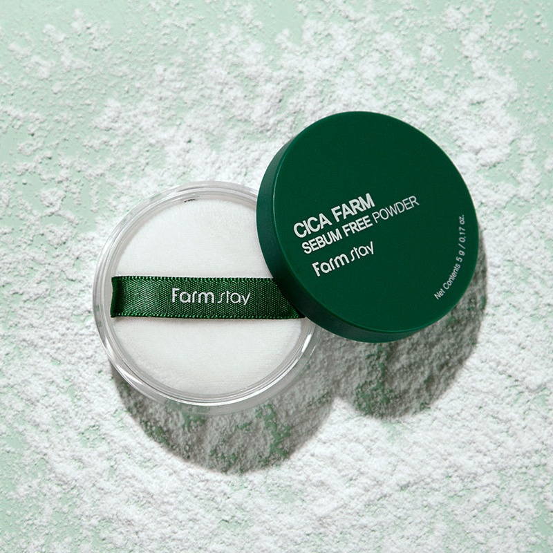 Farmstay Cica Farm Sebum Free Powder 積雪草舒緩控油定妝蜜粉