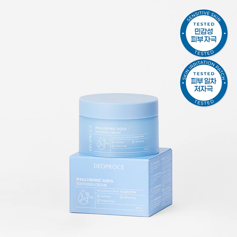 Deoproce Hyaluronic Aqua Soothing Cream 透明質酸高保濕舒緩霜 100g